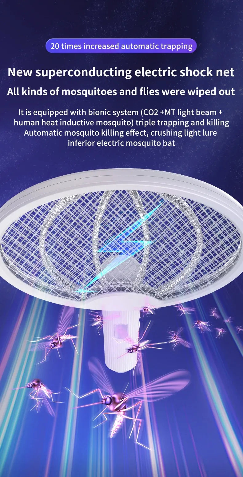 Foldable Electric Mosquito Killer with Light